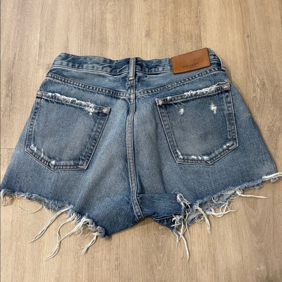 Moussy Blue Distressed Denim Shorts - Picture 2 of 3